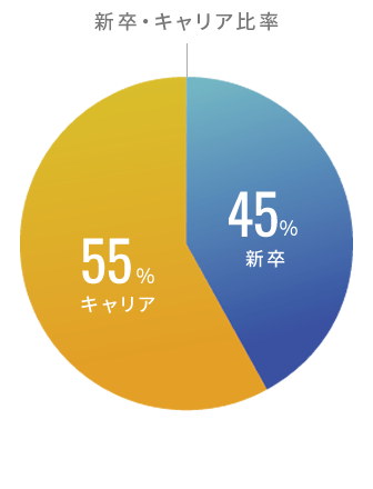 新卒・キャリア比率